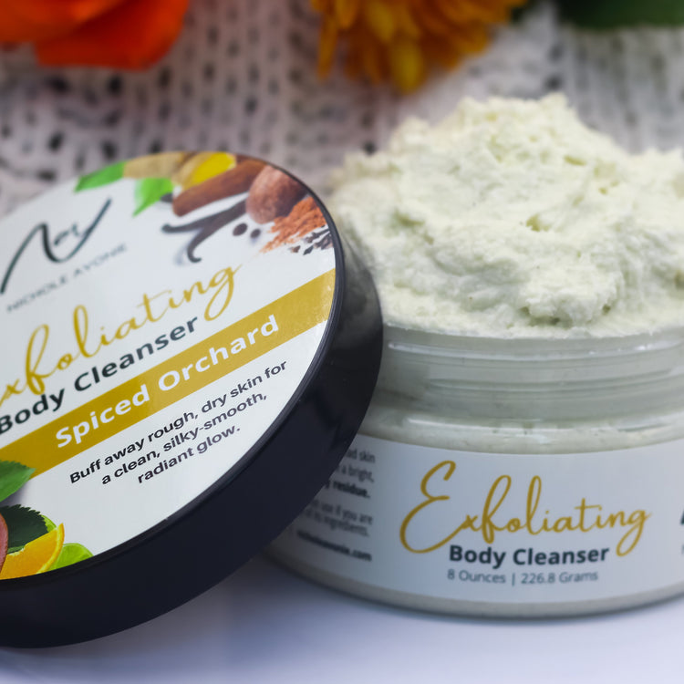 Nichole Avonie Exfoliating Body Cleanser-Spiced Orchard Open Jar