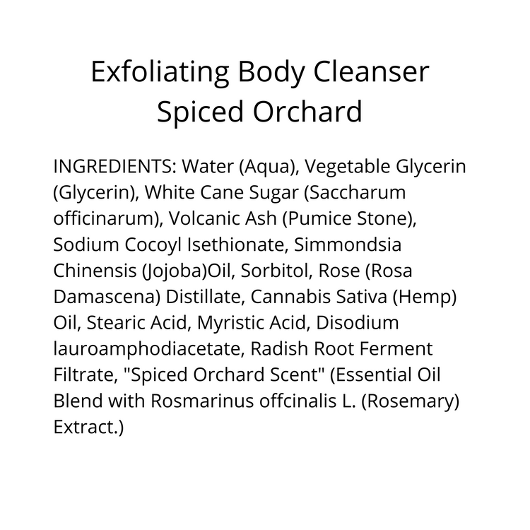 Exfoliating Body Cleanser - Spiced Orchard